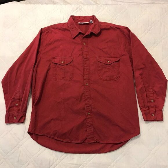 Gitano red long‎ sleeve button up shirt 2XL - Picture 1 of 3